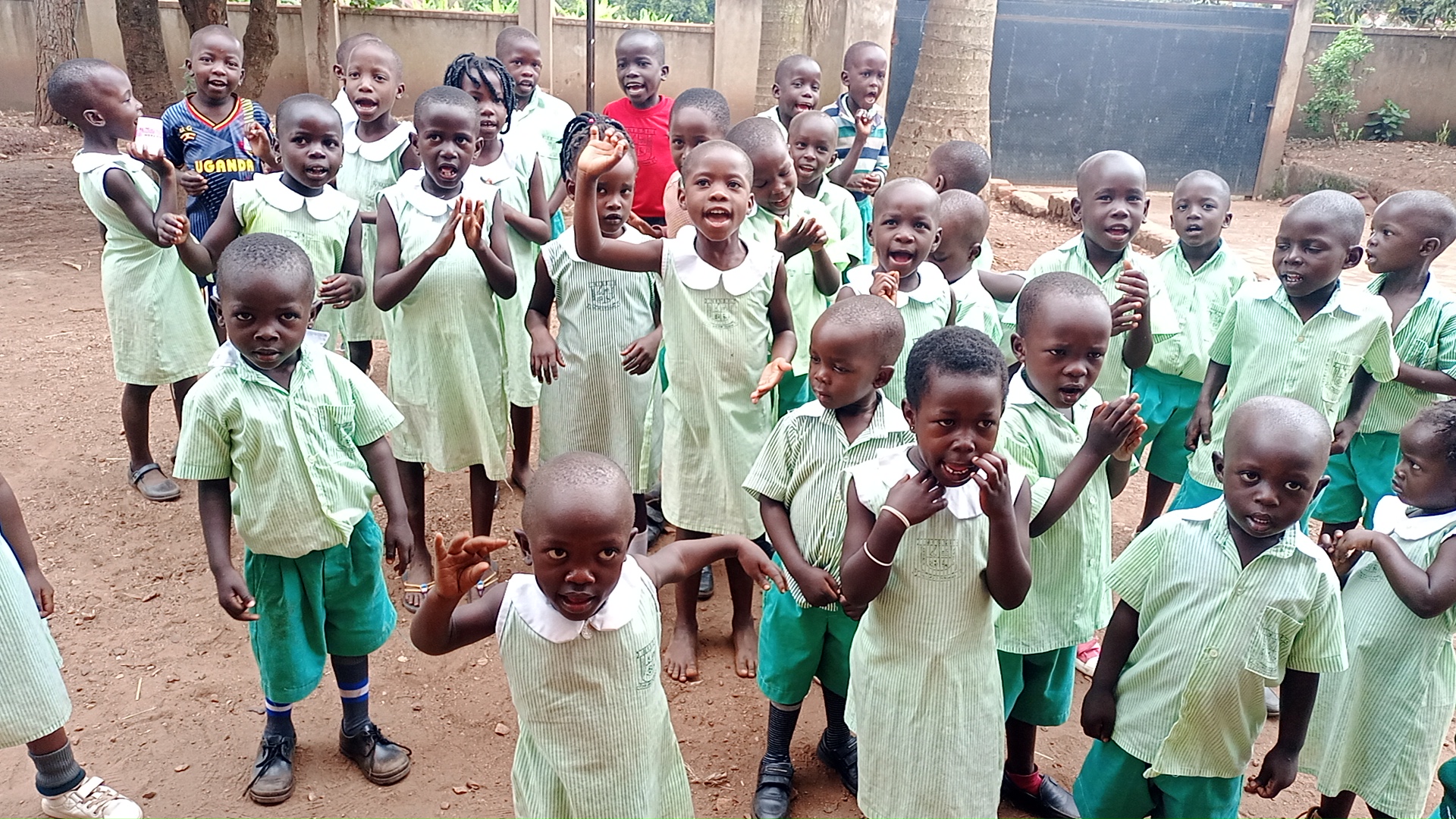 Kindergarten school in Walukuba with children learning in 2019